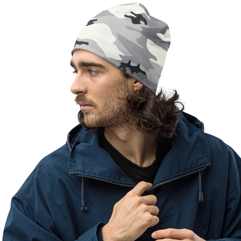 White Birch Monolith Winter CAMO Beanie - S - Head