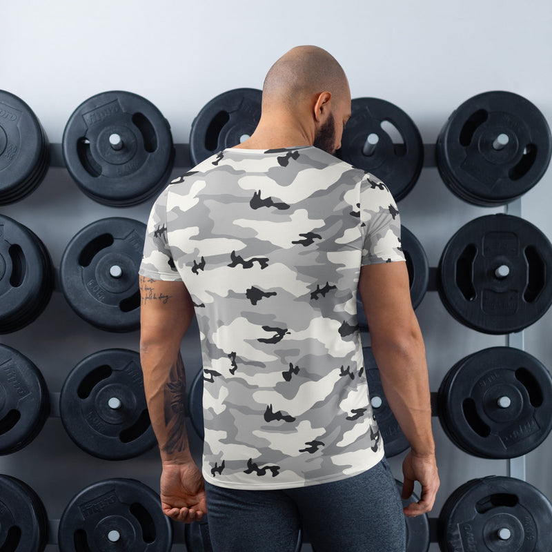 White Birch Monolith Winter CAMO Mens Athletic T-Shirt - Shirt