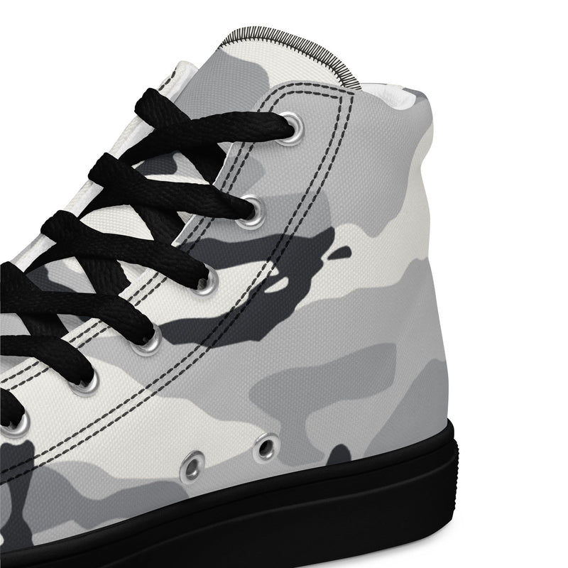 White Birch Monolith Winter CAMO Mens High-Top Canvas Shoes
