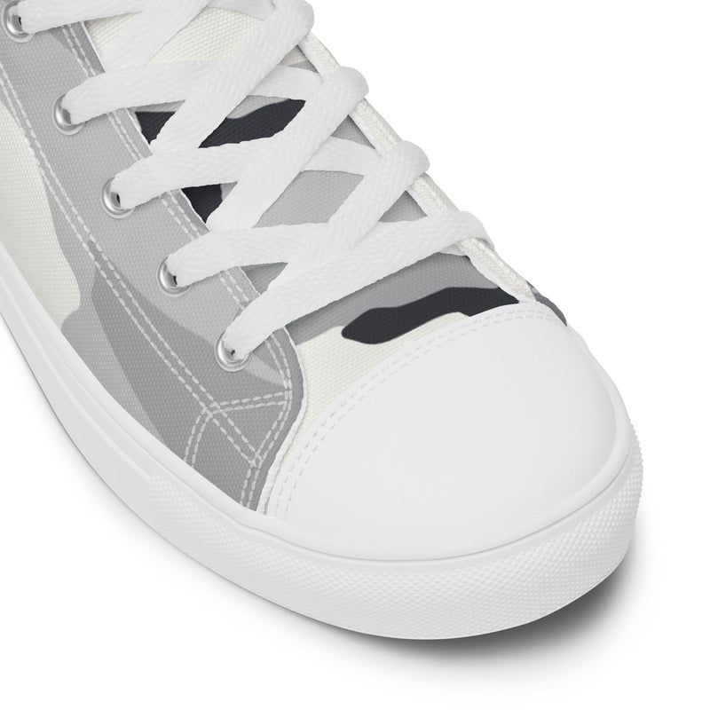 White Birch Monolith Winter CAMO Mens High-Top Canvas Shoes