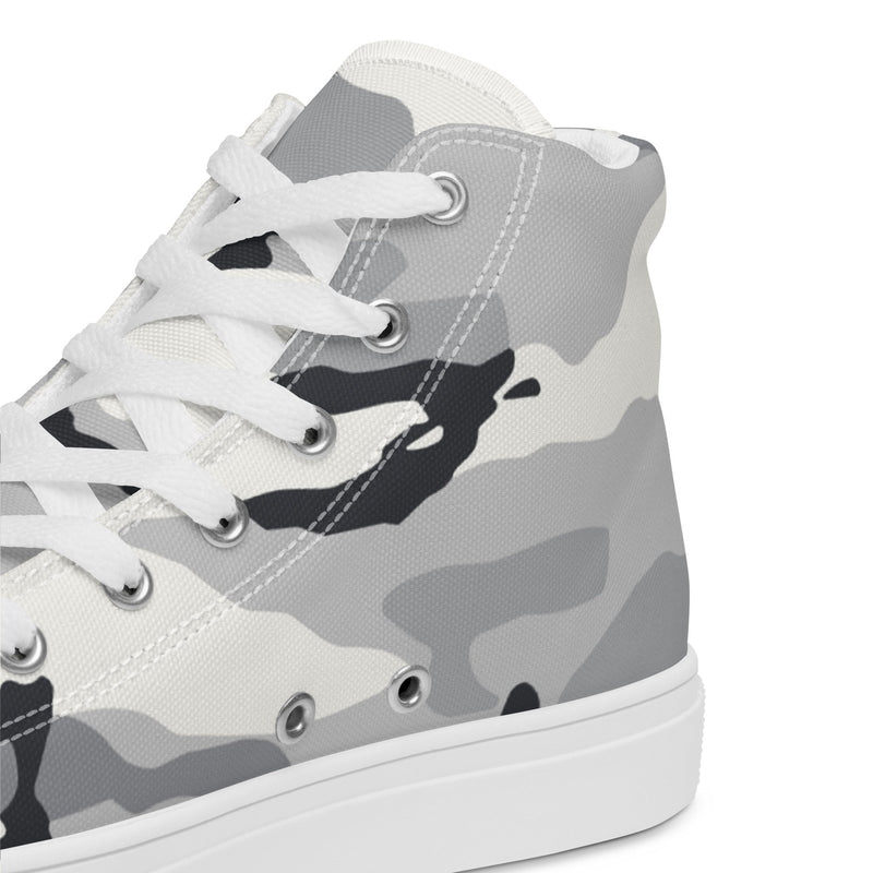 White Birch Monolith Winter CAMO Mens High-Top Canvas Shoes