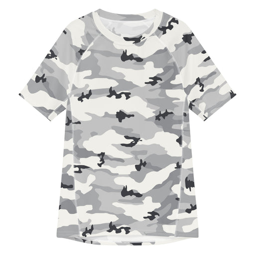 White Birch Monolith Winter CAMO Mens Short-Sleeve Rash Guard - 2XS - SS