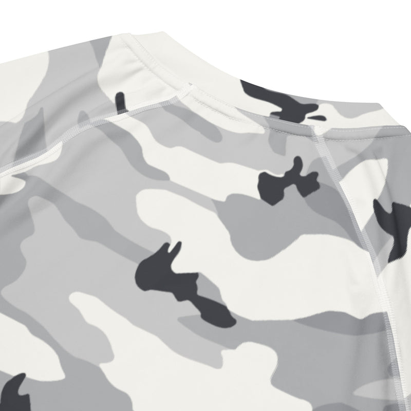 White Birch Monolith Winter CAMO Mens Short-Sleeve Rash Guard - SS