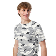 White Birch Monolith Winter CAMO Mens Short-Sleeve Rash Guard - SS