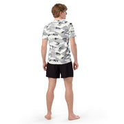 White Birch Monolith Winter CAMO Mens Short-Sleeve Rash Guard - SS