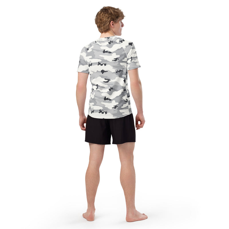 White Birch Monolith Winter CAMO Mens Short-Sleeve Rash Guard - SS
