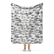 White Birch Monolith Winter CAMO Sherpa Blanket - 50″×60″