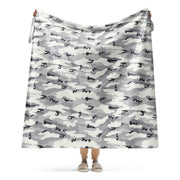 White Birch Monolith Winter CAMO Sherpa Blanket - 60″×80″