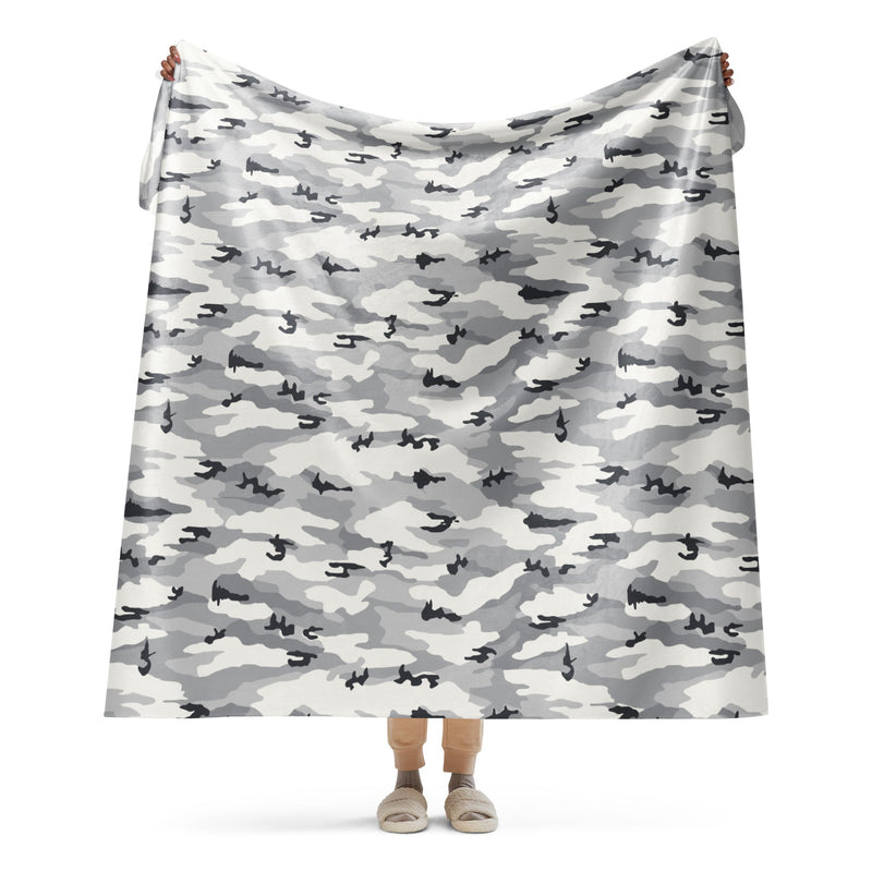 White Birch Monolith Winter CAMO Sherpa Blanket - 60″×80″