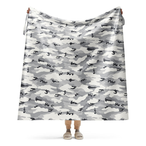 White Birch Monolith Winter CAMO Sherpa Blanket - 60″×80″