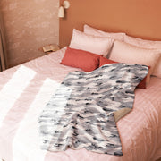 White Birch Monolith Winter CAMO Sherpa Blanket