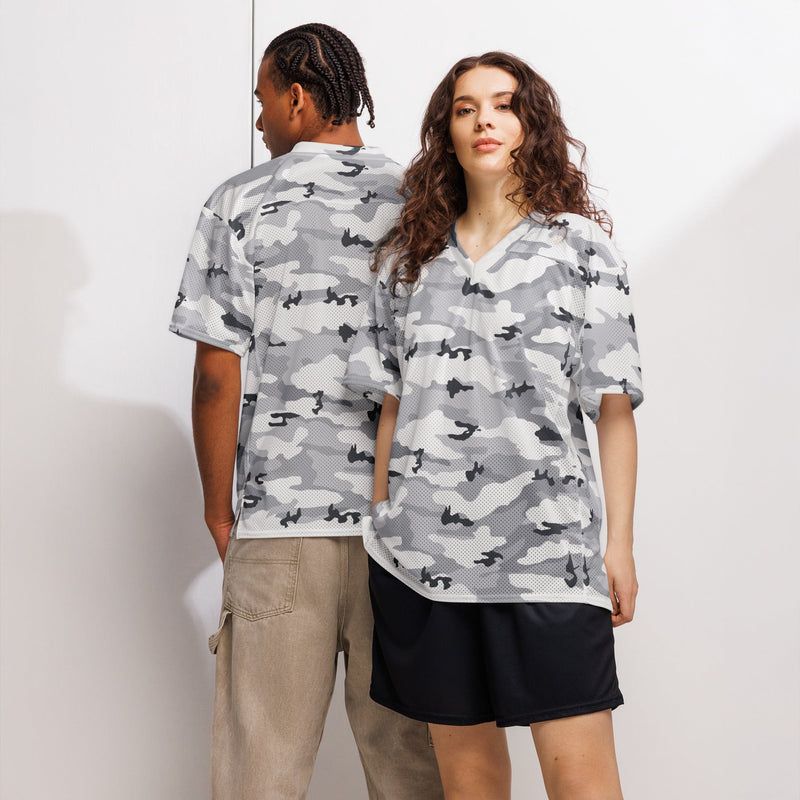 White Birch Monolith Winter CAMO Unisex American Football Jersey