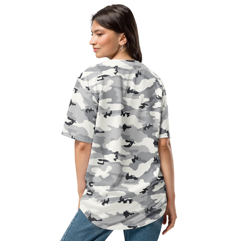 White Birch Monolith Winter CAMO Unisex Baseball Jersey