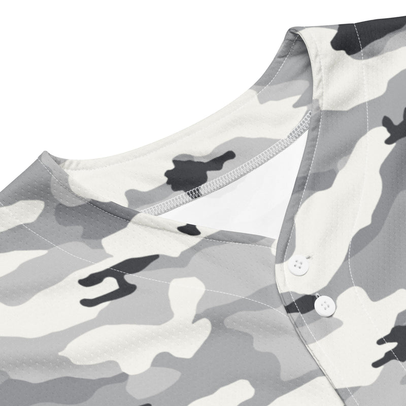 White Birch Monolith Winter CAMO Unisex Baseball Jersey