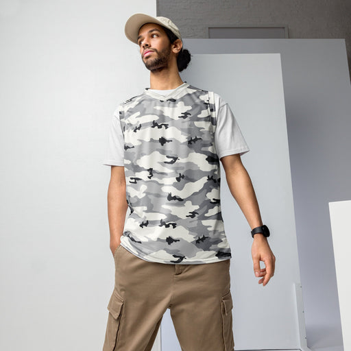 White Birch Monolith Winter CAMO Unisex Basketball Jersey - 2XS