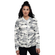 White Birch Monolith Winter CAMO Unisex Bomber Jacket