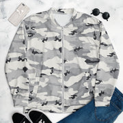 White Birch Monolith Winter CAMO Unisex Bomber Jacket - XS