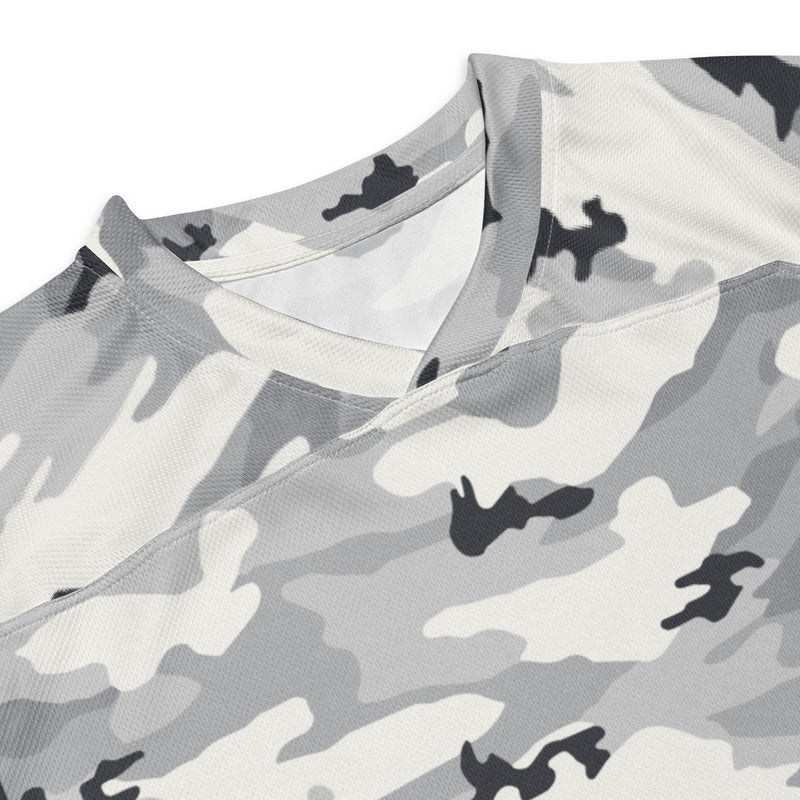 White Birch Monolith Winter CAMO Unisex Hockey Fan Jersey