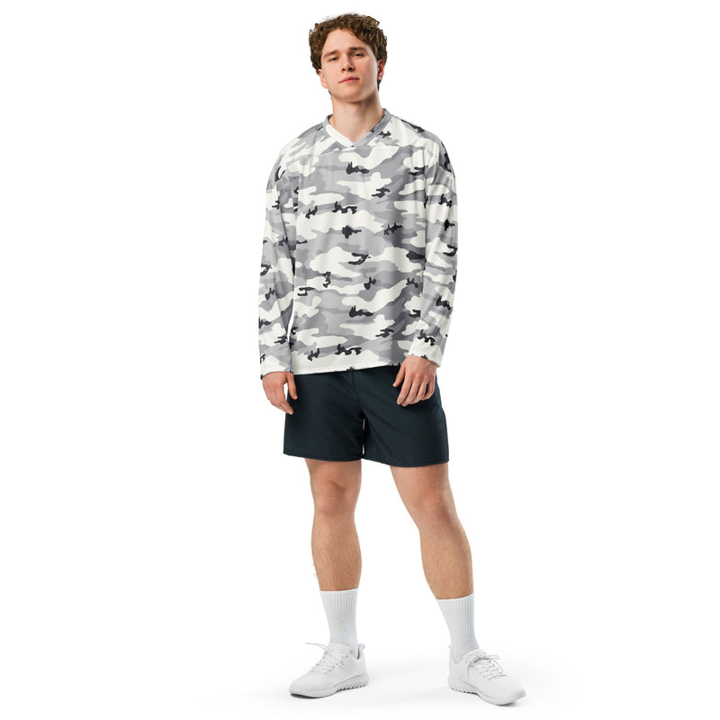 White Birch Monolith Winter CAMO Unisex Hockey Fan Jersey