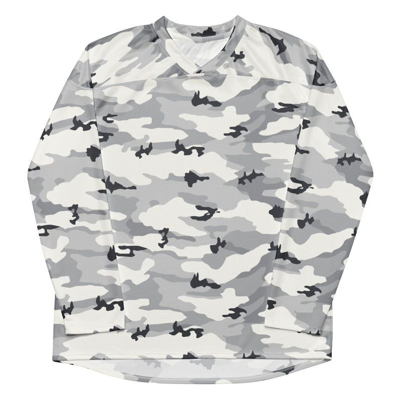 White Birch Monolith Winter CAMO Unisex Hockey Fan Jersey
