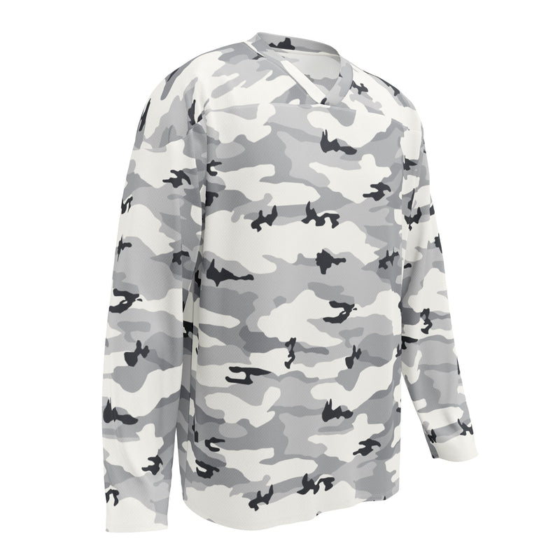 White Birch Monolith Winter CAMO Unisex Hockey Fan Jersey