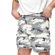 White Birch Monolith Winter CAMO Unisex Mesh Shorts