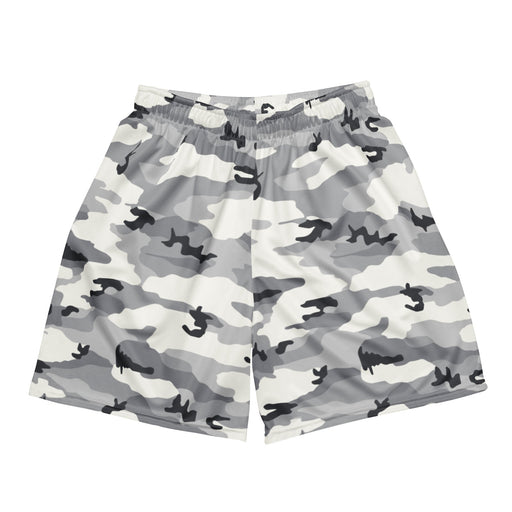 White Birch Monolith Winter CAMO Unisex Mesh Shorts - 2XS