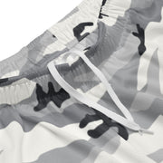 White Birch Monolith Winter CAMO Unisex Mesh Shorts