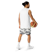 White Birch Monolith Winter CAMO Unisex Mesh Shorts