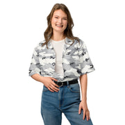 White Birch Monolith Winter CAMO Unisex Short-Sleeve Button Shirt - Button-Up