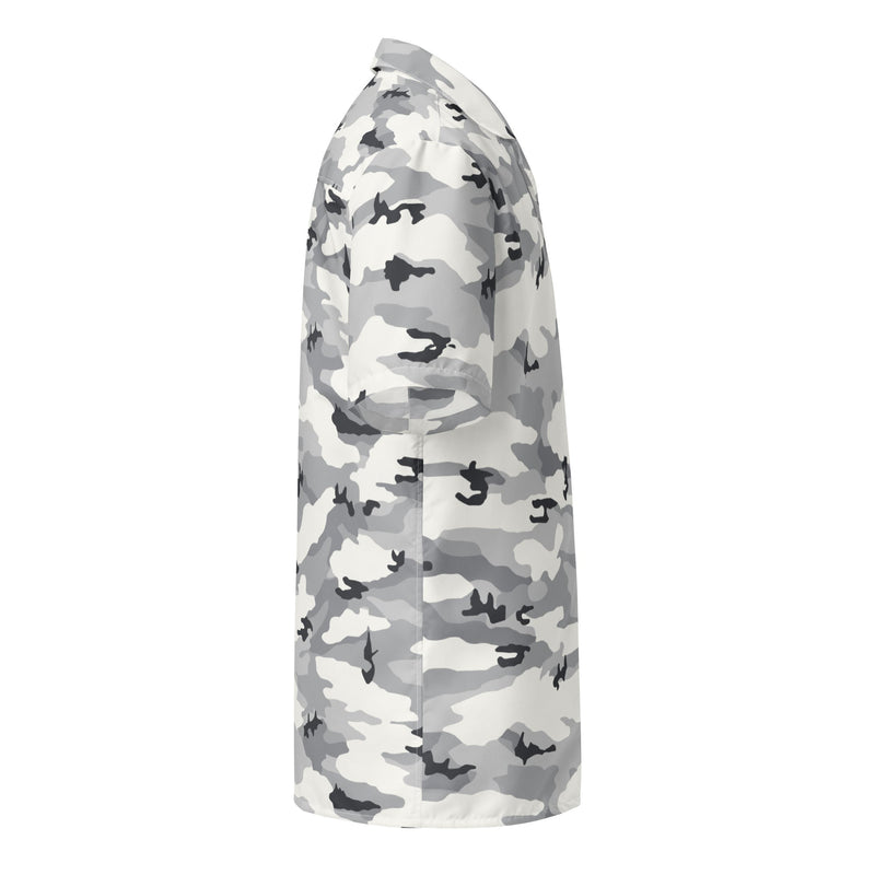 White Birch Monolith Winter CAMO Unisex Short-Sleeve Button Shirt - Button-Up