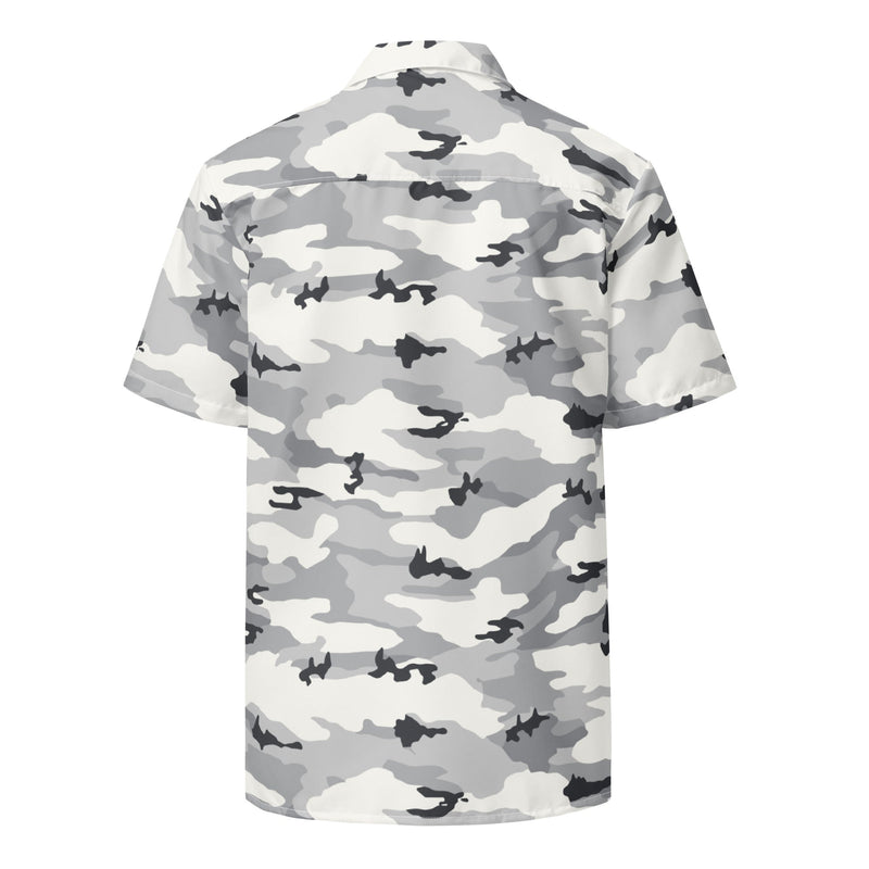 White Birch Monolith Winter CAMO Unisex Short-Sleeve Button Shirt - Button-Up