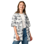 White Birch Monolith Winter CAMO Unisex Short-Sleeve Button Shirt - Button-Up