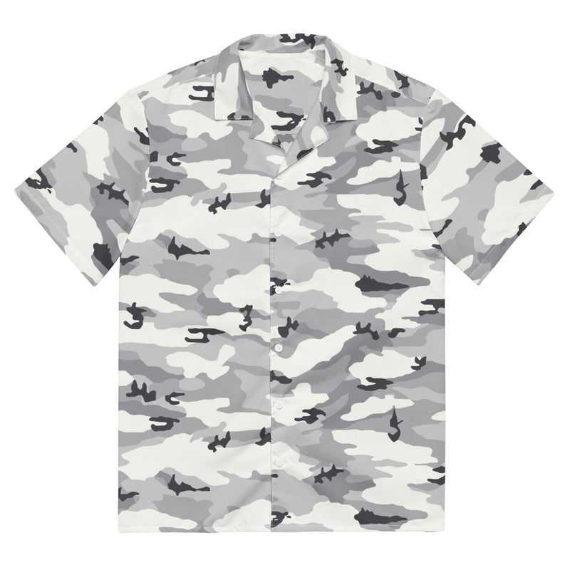 White Birch Monolith Winter CAMO Unisex Short-Sleeve Button Shirt - Button-Up