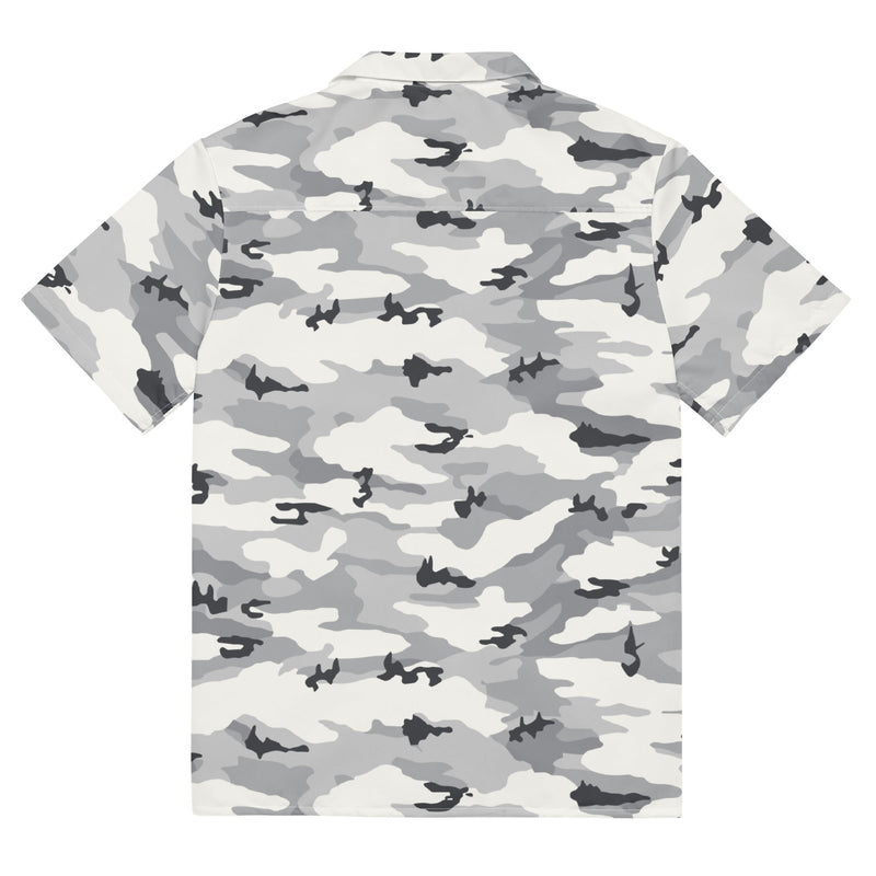 White Birch Monolith Winter CAMO Unisex Short-Sleeve Button Shirt - Button-Up
