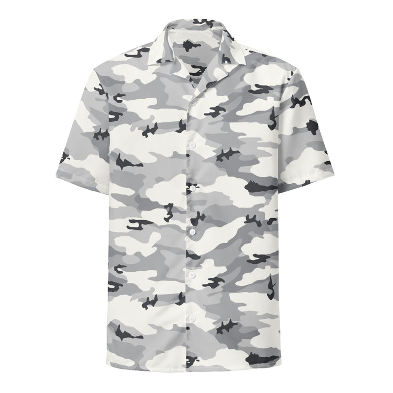 White Birch Monolith Winter CAMO Unisex Short-Sleeve Button Shirt - Button-Up