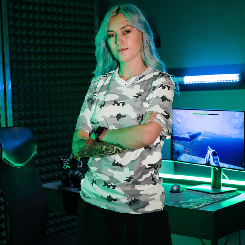 White Birch Monolith Winter CAMO Unisex Sports Jersey