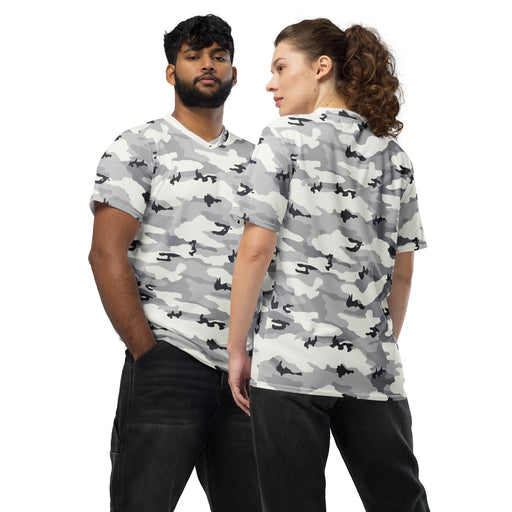 White Birch Monolith Winter CAMO Unisex Sports Jersey - 2XS