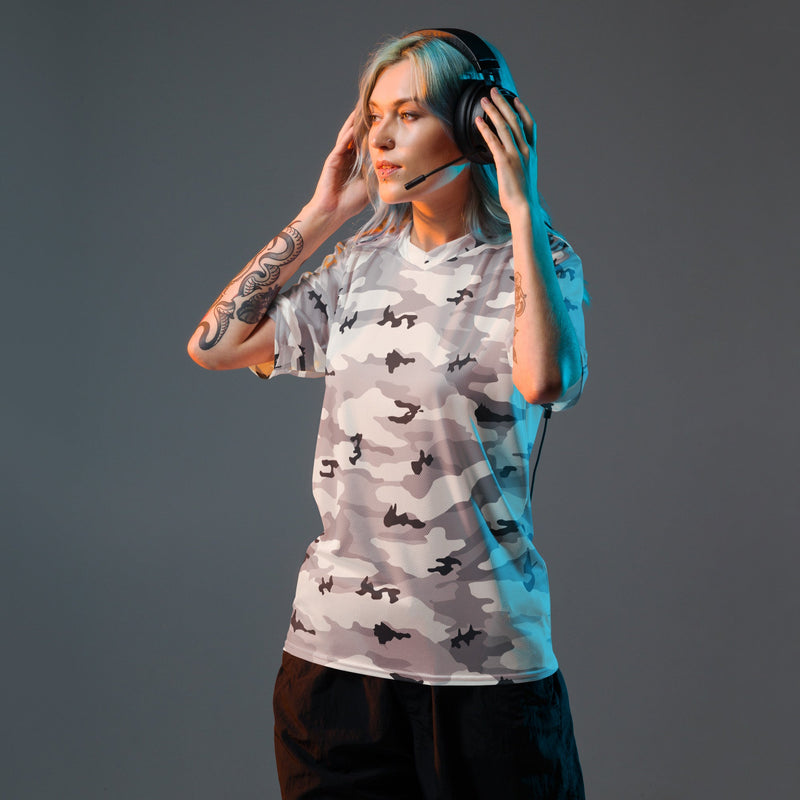 White Birch Monolith Winter CAMO Unisex Sports Jersey