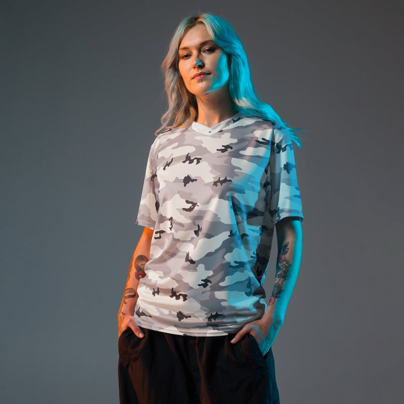White Birch Monolith Winter CAMO Unisex Sports Jersey