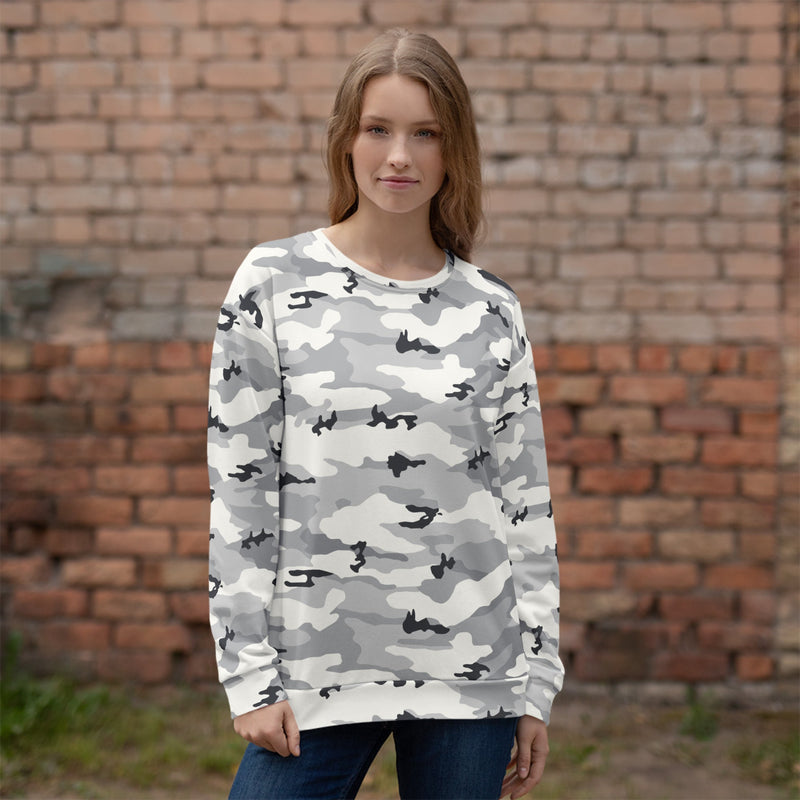 White Birch Monolith Winter CAMO Unisex Sweatshirt