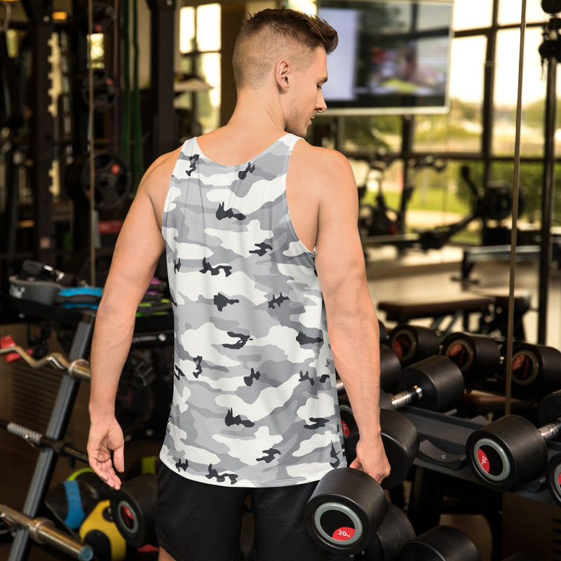 White Birch Monolith Winter CAMO Unisex Tank Top - Shirt