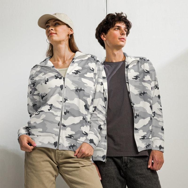White Birch Monolith Winter CAMO Unisex Track Jacket - 2XS