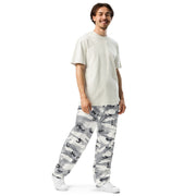 White Birch Monolith Winter CAMO Unisex Wide-Leg Joggers