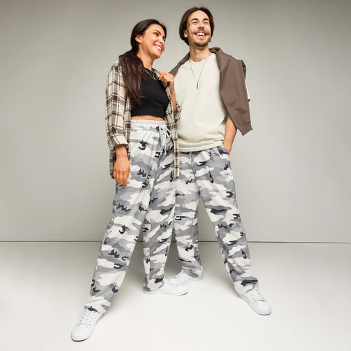 White Birch Monolith Winter CAMO Unisex Wide-Leg Joggers - 2XS
