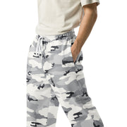 White Birch Monolith Winter CAMO Unisex Wide-Leg Joggers