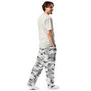 White Birch Monolith Winter CAMO Unisex Wide-Leg Joggers