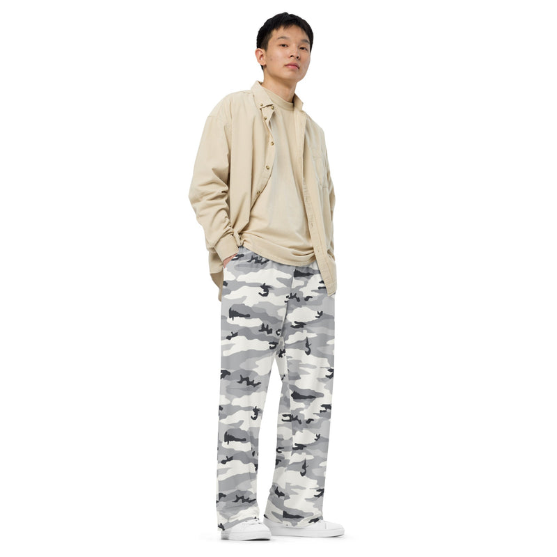 White Birch Monolith Winter CAMO Unisex Wide-Leg Leisure Pants - Pant
