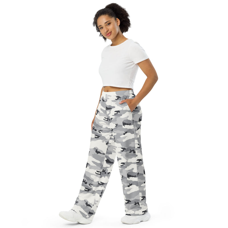 White Birch Monolith Winter CAMO Unisex Wide-Leg Leisure Pants - Pant