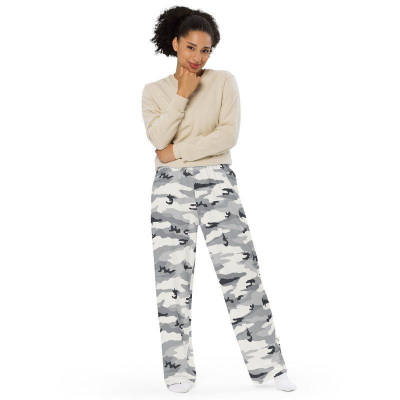 White Birch Monolith Winter CAMO Unisex Wide-Leg Leisure Pants - Pant